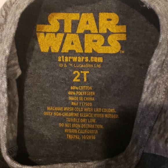 Star Wars Glow in the Dark Halloween Shirt 2T NWT - Picture 5 of 6